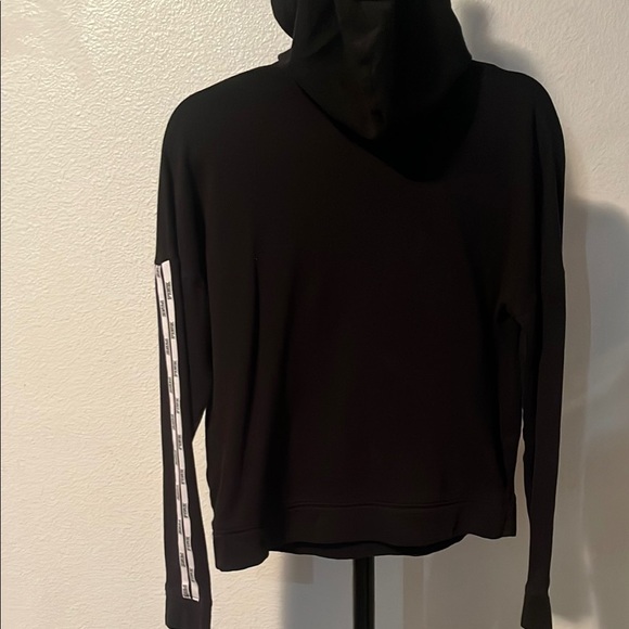 PINK Victoria's Secret Black Lightweight Hoodie with Bold Lettering - Picture 4 of 4